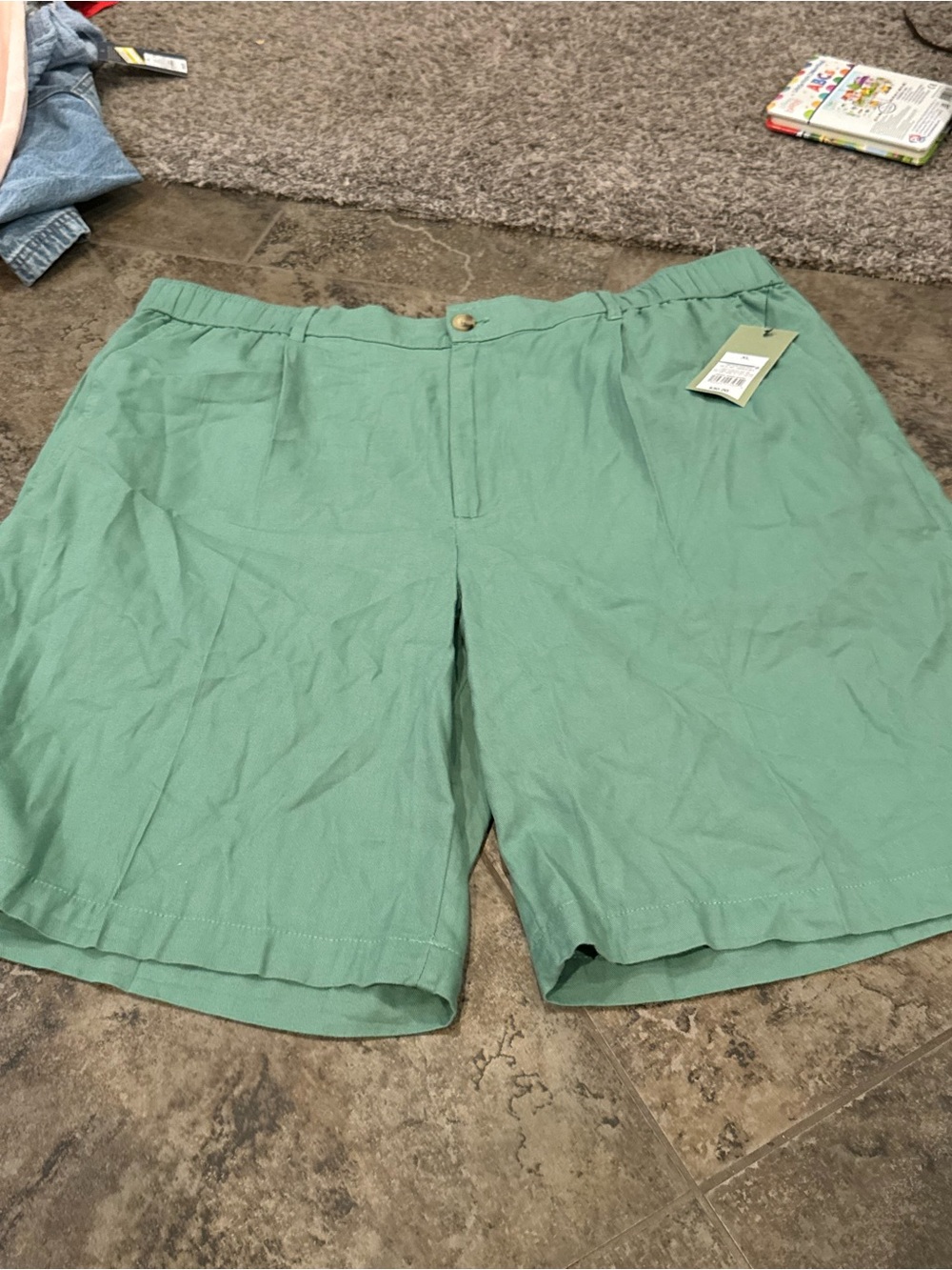 🤍Men's Casual Green pleated trouser Shorts